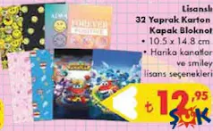 RHİNO LİSANSLI 32 YAPRAK KARTON KAPAK BLOKNOT 10.5X14.8 CM